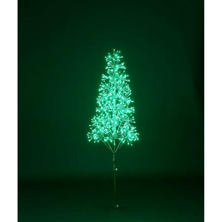QUEENS OF CHRISTMAS 5 ft. Green Starburst LED Tree LED-TR3D05-LGR